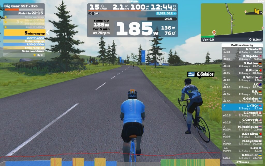 Zwift indoor cycling Big Gear SST (1)